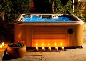 Sunrise Spa - night time lights